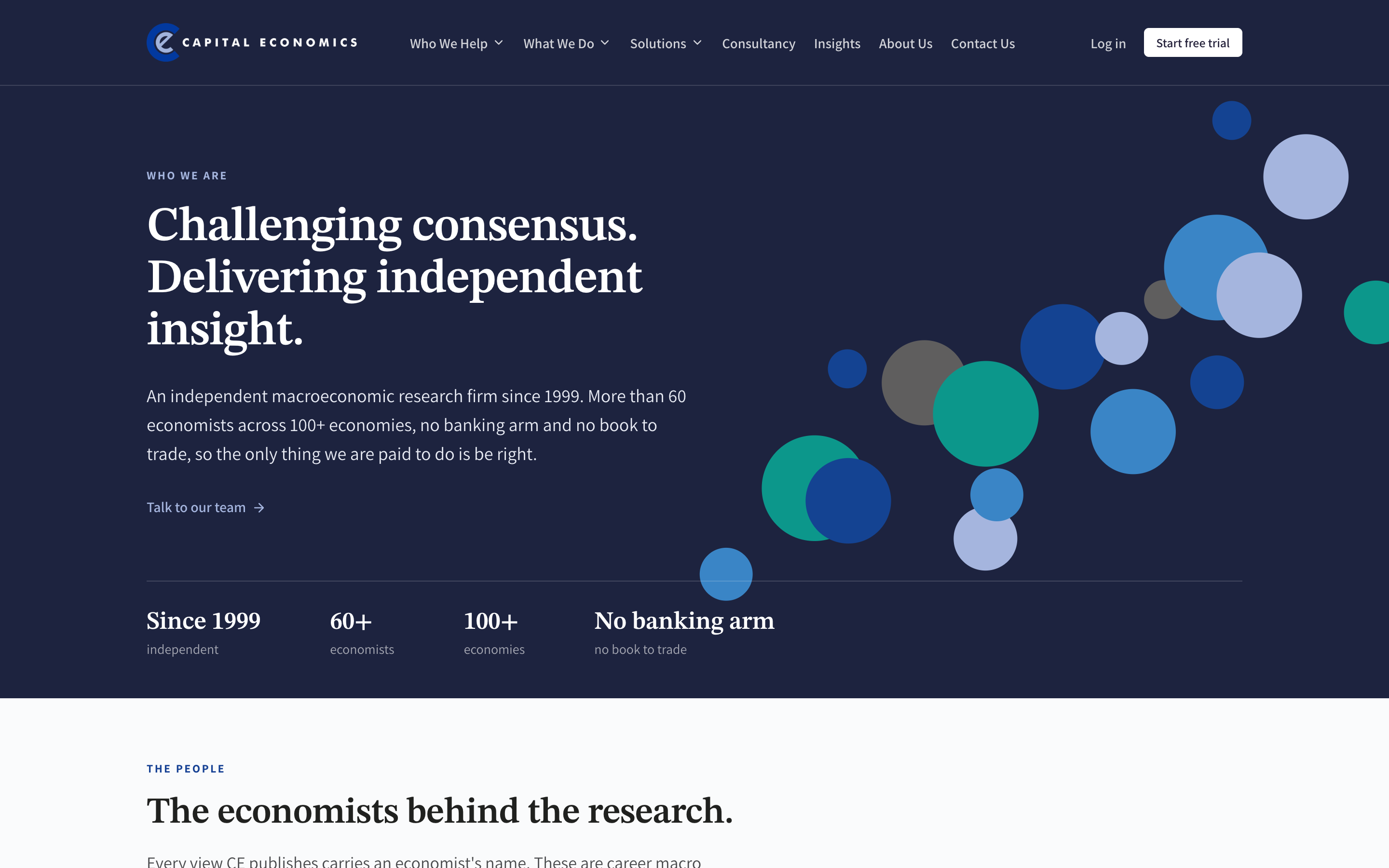 Preview of the About Us page