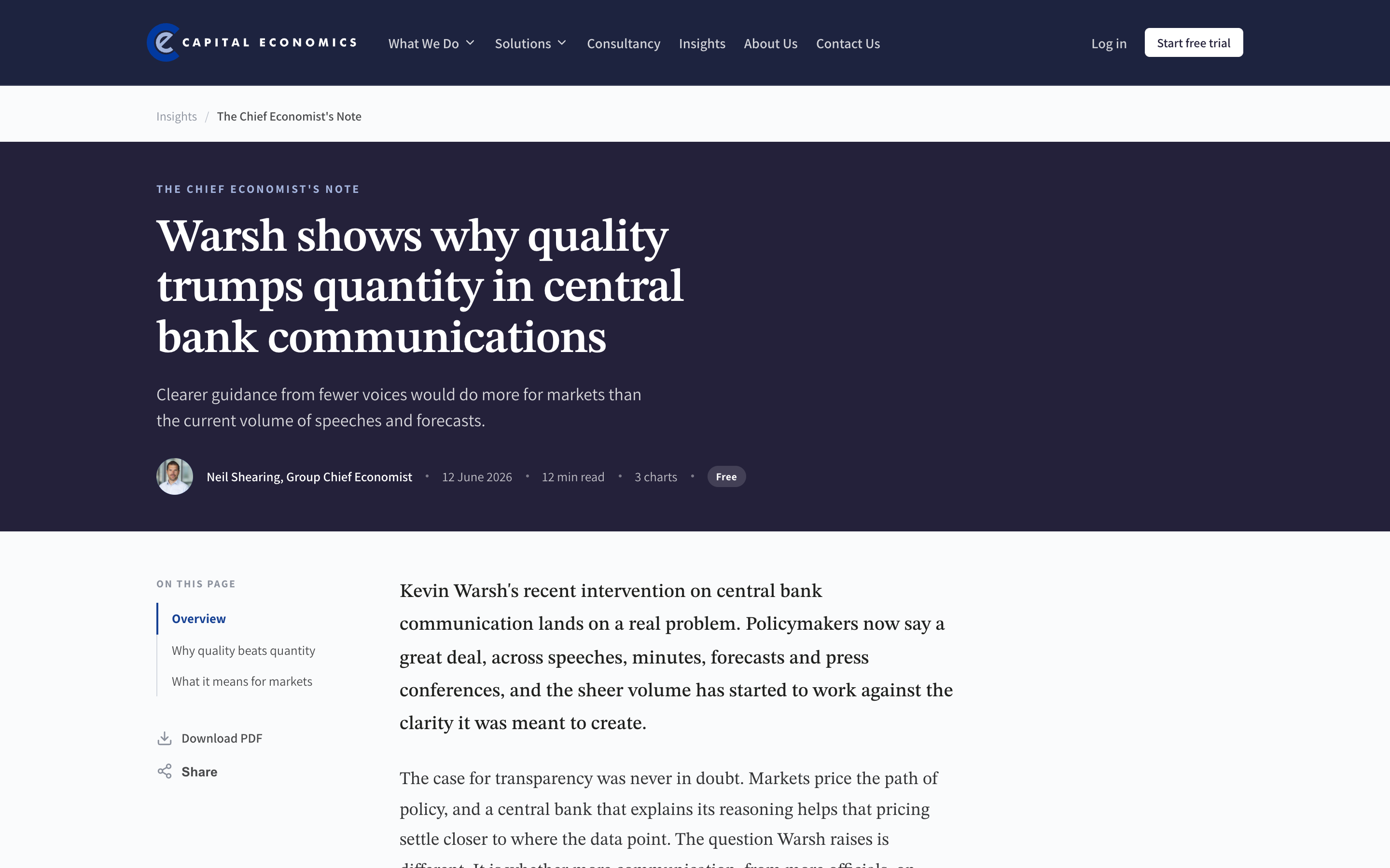 Preview of the Content Detail page