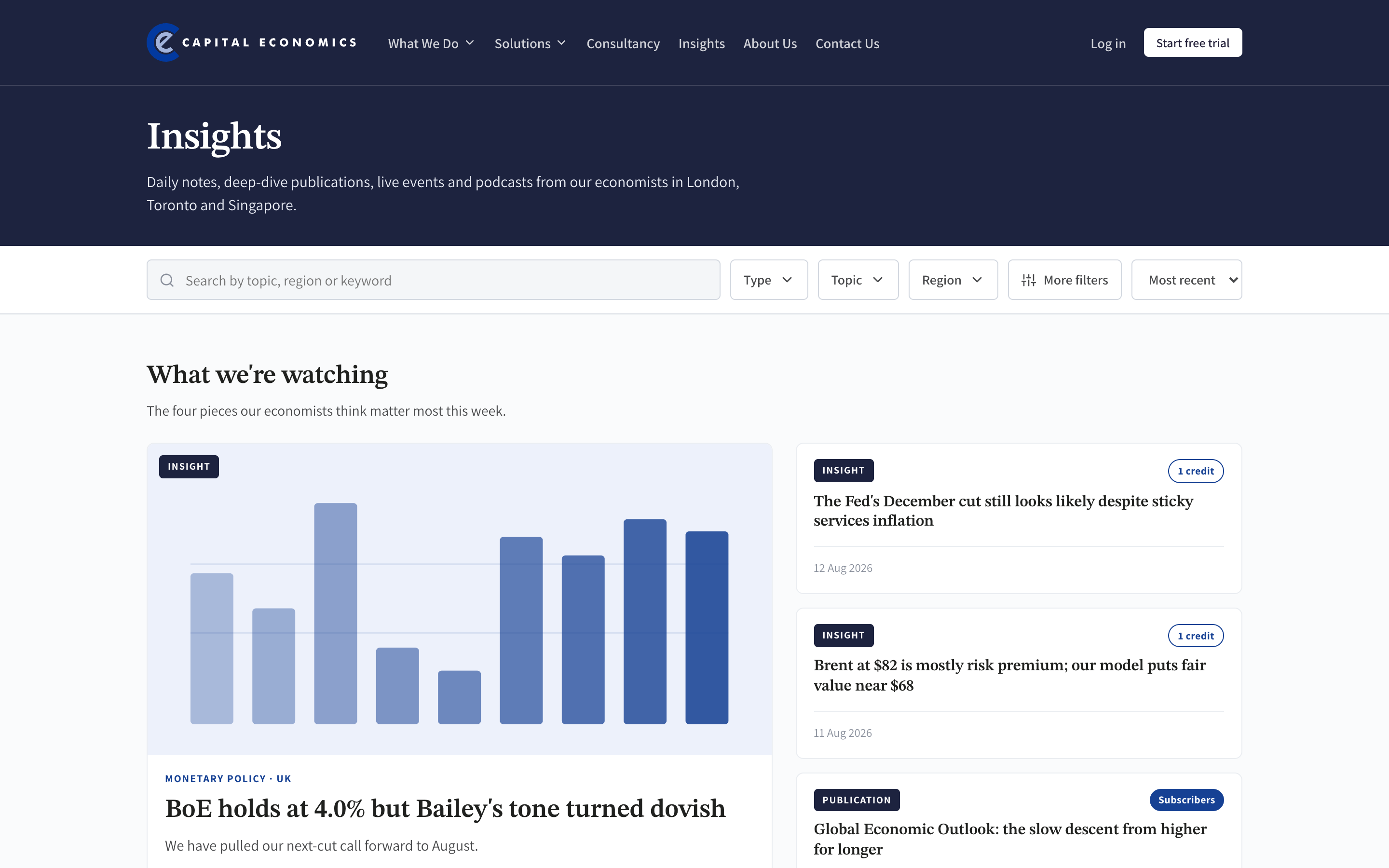 Preview of the Insights page